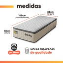 Ver imagem 3 de Colchão Solteiro Molas Ensacadas Gold Star 88x188x38cm Hellen - Suporta até 120 kg