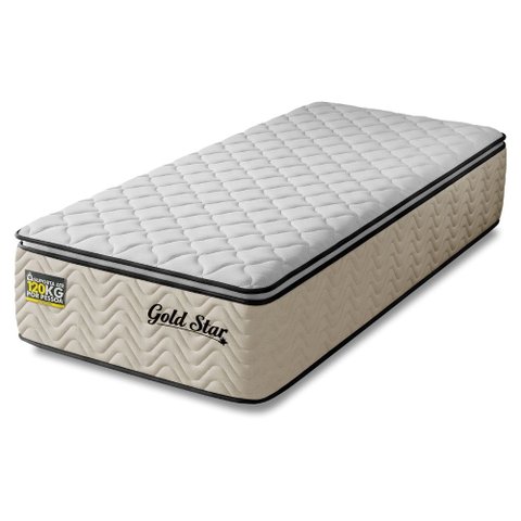 Colchão Solteiro Molas Ensacadas Gold Star 88x188x38cm Hellen - Suporta até 120 kg