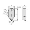 Pastilha de Solda Metal Duro - Tipo E12 - Classe P30 - 3