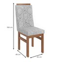 Ver imagem 4 de Conjunto Mesa e 4 Cadeiras Madeira Maciça Cinza/Canela/Off White