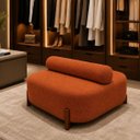 Ver imagem 6 de Poltrona Organica Ilha Bouclé p/ Closet e Consultório:Terracota/Liso