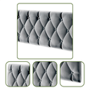 Ver imagem 2 de Cabeceira de Cama Queen Estofada Capitone Pari 1,60 X 55 Cinza Suede