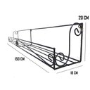 Ver imagem 2 de jardineira floreira design 150 cm ferro suporte parede janela decoração arte suporte para vasos de f