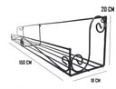 Ver imagem 2 de jardineira floreira design 150 cm ferro suporte parede janela decoração arte suporte para vasos de f