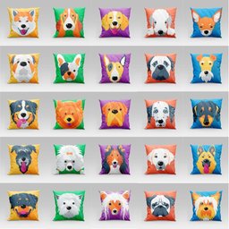 Capa de Almofada Estampada Pet Dog em Veludo Suede 45cm X 45cm Raças Cachorros Bernese - 3