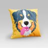 Capa de Almofada Estampada Pet Dog em Veludo Suede 45cm X 45cm Raças Cachorros Bernese - 2