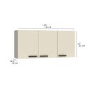 Ver imagem 2 de Armário Aéreo 120 X 45 Cm Cozinha Max 3 Portas Mdp Cinza Champanhe - Clicklar