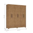Ver mais imagens de Guarda Roupa e Cabeceira Casal Órion 6 Portas Bater 3 Gavetas Amêndola Off White Demóbile