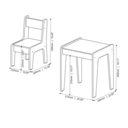 Conjunto Mesa Infantil 2 Cadeiras Mdf Helena Cinza Conect - 4 Conjunto Mesa Infantil 2 Cadeiras Mdf Helena Cinza Conect - 4