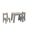 Conjunto Mesa Infantil 2 Cadeiras Mdf Helena Cinza Conect - 3