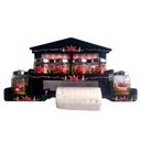 Ver imagem 1 de Suporte Para Condimentos Com Vidros Para Tempero E Espaço Para Papel Toalha