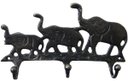 Ver imagem 1 de Porta Chaves Cabide Elefantes Em Bronze Oxidado Decorações