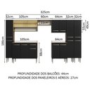 Ver imagem 4 de Armário de Cozinha Completa 325cm Rustic/Preto Emilly Madesa 05