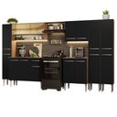 Ver imagem 3 de Armário de Cozinha Completa 325cm Rustic/Preto Emilly Madesa 05