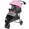 Carrinho de Bebê Tutti Baby Evo Rosa Com Capa Estrela Rosa - 2