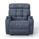 Ver imagem 2 de Poltrona do Papai Reclinável em Tecido Suede Cor Azul Dennin Reclinação Elétrica - Modelo Florença