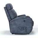 Ver imagem 4 de Poltrona do Papai Reclinável em Tecido Suede Cor Azul Dennin Reclinação Elétrica - Modelo Florença