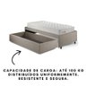 Base Box Cama Solteiro Sapateira Linho Bege e Colchão Ecoline D33 Ecoflex 88x188 - 12