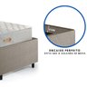 Base Box Cama Solteiro Sapateira Linho Bege e Colchão Ecoline D33 Ecoflex 88x188 - 3