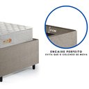 Ver imagem 3 de Base Box Cama Solteiro Sapateira Linho Bege e Colchão Ecoline D33 Ecoflex 88x188