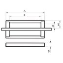 Ver imagem 2 de Puxador Duplo Hb587 25x825x800mm Inox Polido Geris 800 Mm