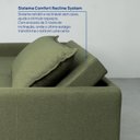 Ver mais imagens de Sofá Cama Casal Retrátil e Reclinável 3 Lugares Linho Verde Baraúna 200cm CabeCasa MadeiraOriginals