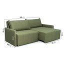 Ver imagem 3 de Sofá Cama Retrátil e Reclinável 3 Lugares 200cm em Linho Baraúna Cabecasa Madeiraoriginals