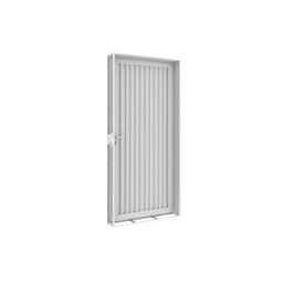 Porta Canaletada de Aço Galvanizado Branco Direita - 215x100 - 1