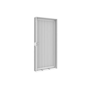 Porta Canaletada de Aço Galvanizado Branco Direita - 215x100