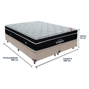 Ver imagem 3 de Cama Box e Colchão Elegant Molas Ensacadas Queen Ortobom: Bege