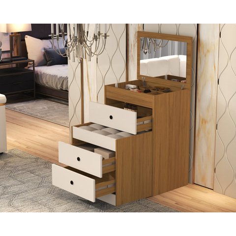 Penteadeira com Banqueta Embutida Olívia Versátil