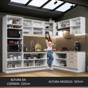 Ver imagem 4 de Armário de Cozinha Completa de Canto 479cm Agata Madesa 01 Branco/crema