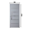 Ver imagem 4 de Porta Lambril Solara com Puxador 90 X 2.10 Branca Lado Direito - Hale