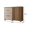 Ver imagem 2 de Cômoda Texas 2 Portas e 4 Gavetas Carvalho Fendi Moval