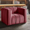 Ver imagem 1 de Poltrona Mona Decorativa Retrô Moderna Sala de Estar Vermelho Bordô