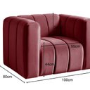 Ver imagem 3 de Poltrona Mona Decorativa Retrô Moderna Sala de Estar