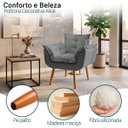 Ver mais imagens de Poltrona Decorativa Reforçada para Sala Alice para Recepção Manicure Escritório Suede