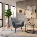 Ver imagem 1 de Poltrona Decorativa Reforçada para Sala Alice para Recepção Manicure Escritório Suede