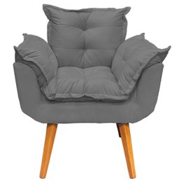 Poltrona Decorativa Reforçada para Sala Alice para Recepção Manicure Escritório Suede - 2