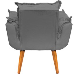 Poltrona Decorativa Reforçada para Sala Alice para Recepção Manicure Escritório Suede - 5