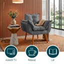 Ver imagem 5 de Poltrona Decorativa Reforçada para Sala Alice para Recepção Manicure Escritório Suede