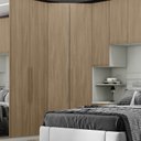 Ver imagem 5 de Guarda Roupa Canto Closet Modulado 2 Portas 3 Gavetas Led Predileto