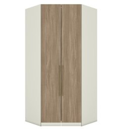 Guarda Roupa Canto Closet Modulado 2 Portas 3 Gavetas Led Predileto - 2