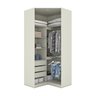 Guarda Roupa Canto Closet Modulado 2 Portas 3 Gavetas Led Predileto - 4