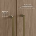 Ver imagem 6 de Guarda Roupa Canto Closet Modulado 2 Portas 3 Gavetas LED Predileto Marrom/Areia HP/Jequitibá