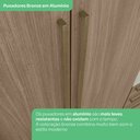 Ver mais imagens de Guarda Roupa Canto Closet Modulado 2 Portas 3 Gavetas LED Predileto Marrom/Areia HP/Jequitibá