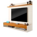 Ver imagem 1 de Painel para Quarto de até 55 Polegadas Brasil 136 - Via Nossa:off White/cedro