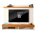 Ver imagem 3 de Painel para Quarto de até 55 Polegadas Brasil 136 - Via Nossa:off White/cedro