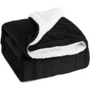 Ver imagem 1 de Coberdrom Sherpa Cobertor Queen Dupla Face Casal Preto Casen