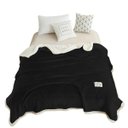 Ver imagem 5 de Coberdrom Sherpa Cobertor Queen Dupla Face Casal Preto Casen